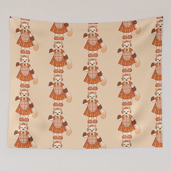 Item preview, angry orange mama cat in an apron designed and sold by bunnyEmanArt.