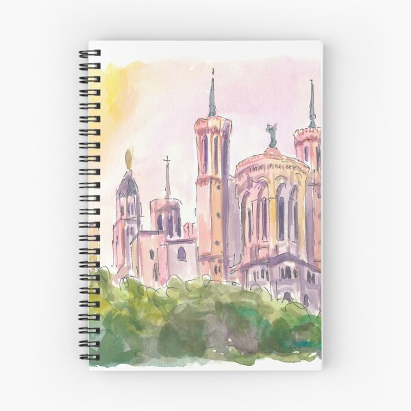 Item preview, Lyon France Scene view of the hill of Fourvière with Basilica de Notre-Dame. designed and sold by artshop77.