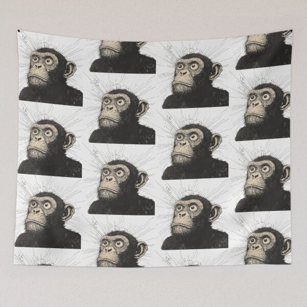 Item preview, Unleash the Madness: Crazed Monkey Art for Wild Souls designed and sold by Ignorant-Artist.