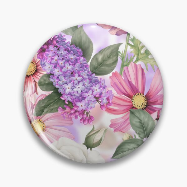 Item preview, Poppies Roses Cosmea Lilac designed and sold by Tina Veenstra.