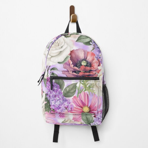 Item preview, Poppies Roses Cosmea Lilac designed and sold by Tina Veenstra.