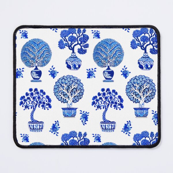 Item preview, Bonsai Tree Pattern in Cobalt Blue and White designed and sold by Marymarice.