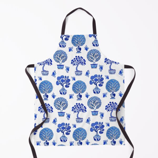 Item preview, Bonsai Tree Pattern in Cobalt Blue and White designed and sold by Marymarice.