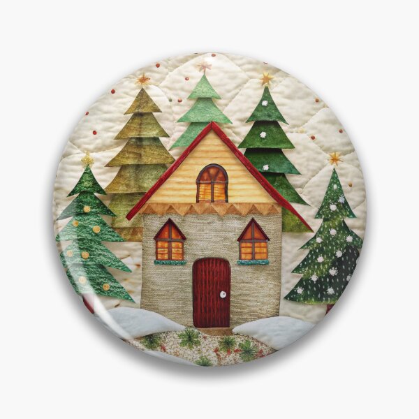 Item preview, Patchwork Christmas House 5 designed and sold by UniqVibe.