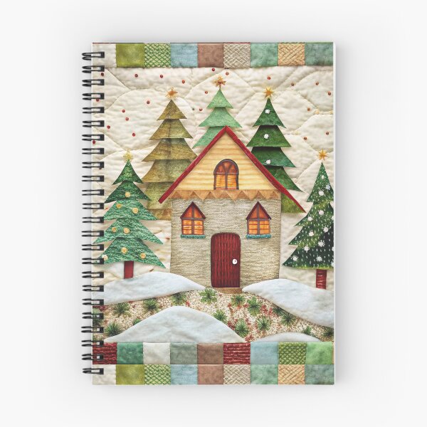 Item preview, Patchwork Christmas House 5 designed and sold by UniqVibe.