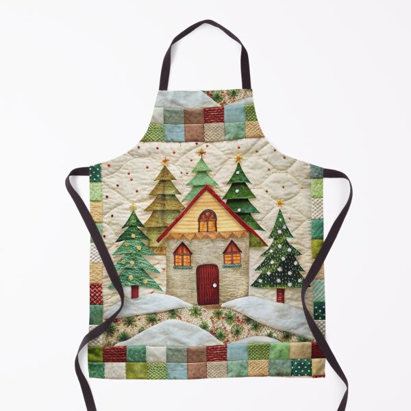 Item preview, Patchwork Christmas House 5 designed and sold by UniqVibe.