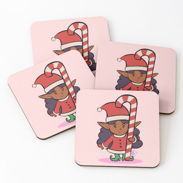 Item preview, Black Woman Christmas elf with Candy Cane designed and sold by SilentWill94.