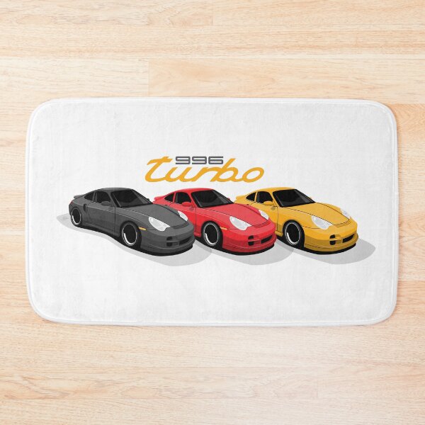 Item preview, Porsche 996 turbo in German colors illustration designed and sold by blackdogshop.
