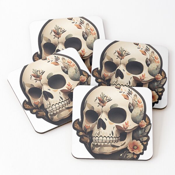 Item preview, Floral Skull Sticker - Life and Death Blend designed and sold by FluffyPeels.