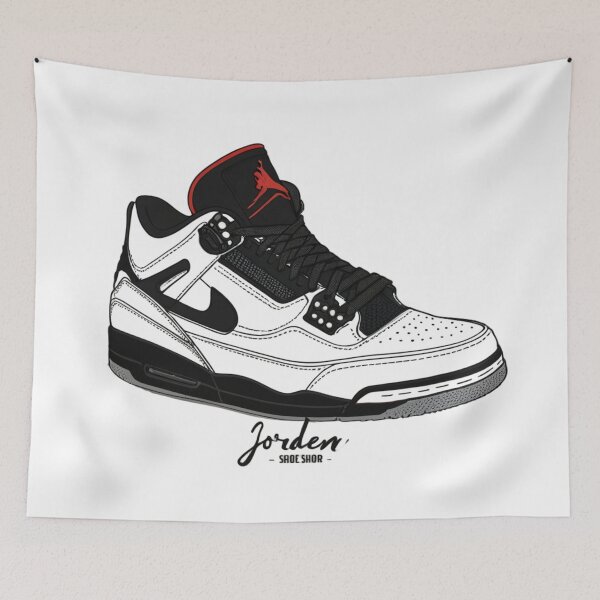 Item preview, Classic Black and White Retro Sneaker Illustration designed and sold by PRIME4YOU.