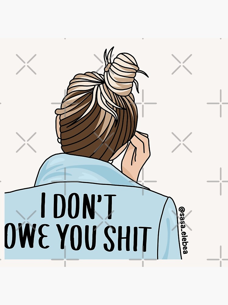 Thumbnail 2 of 2, Art Board Print, I don't owe you by Sasa Elebea designed and sold by elebea.