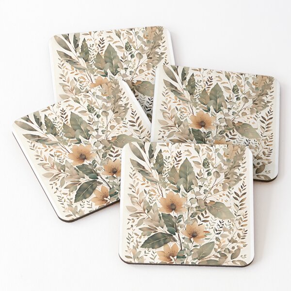 Item preview, Botanical Vintage Sticker - Leafy Vines and Wildflowers designed and sold by FluffyPeels.
