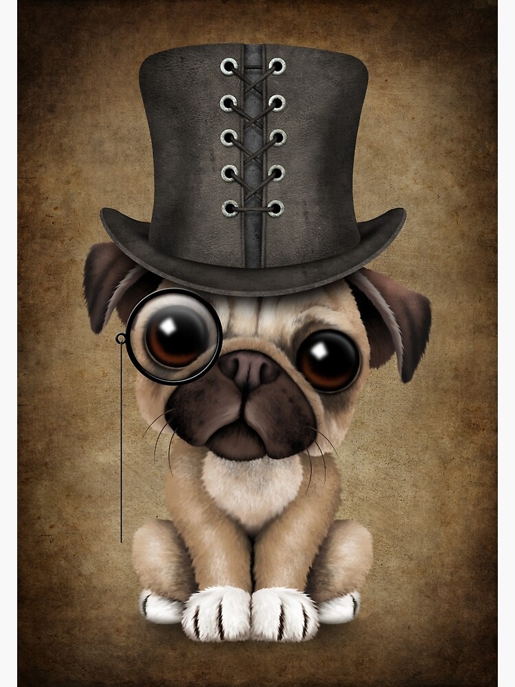 pug with top hat