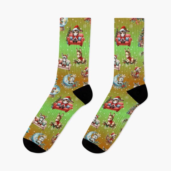Item preview, Cute Christmas Donkey designed and sold by Lecturarte.
