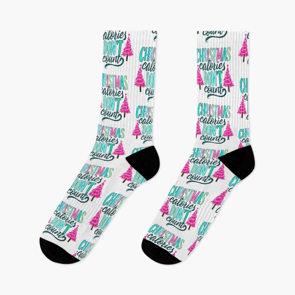 Artikelvorschau, An Weihnachten zählen Kalorien nicht – Lustiges Feiertags-Meme in Pink entworfen und verkauft von Earth Nature Creations.