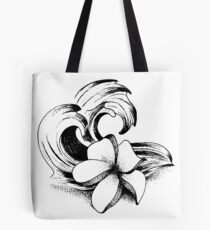 Plumeria Wave Tote Bag