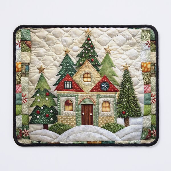 Item preview, Patchwork Christmas House 6 designed and sold by UniqVibe.