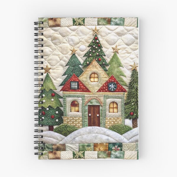Item preview, Patchwork Christmas House 6 designed and sold by UniqVibe.