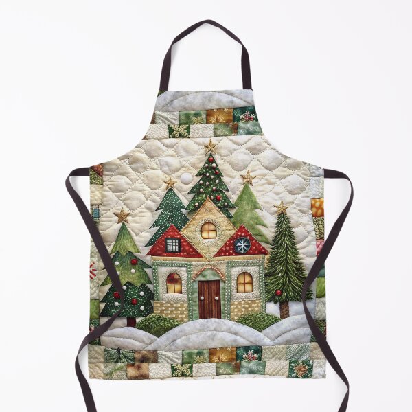 Item preview, Patchwork Christmas House 6 designed and sold by UniqVibe.