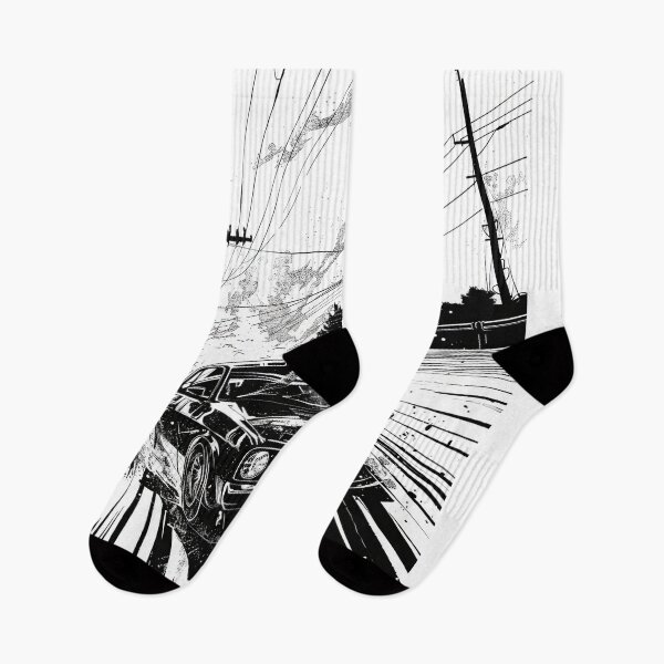Item preview, High-Contrast Car Drifting Illustrations designed and sold by Piotrek0001.