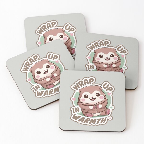 Item preview, Wrap up in warmth: Cozy Hamster Surrounded by Hearts and Stars designed and sold by SplashTastic.
