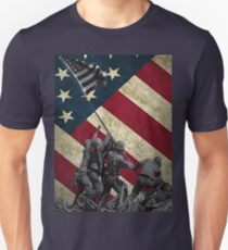 Iwo Jima American Flag Unisex T-Shirt