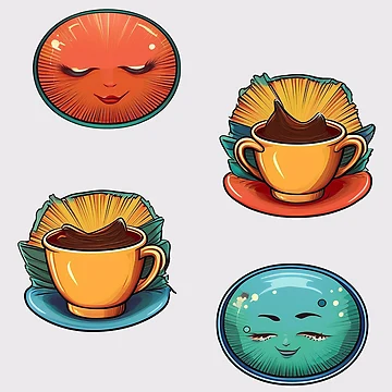 Artwork thumbnail, Good Morning Vibes | Sticker Pattern | Retro Collection by monkeybusiness.pt