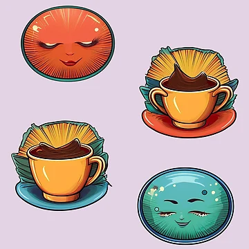 Artwork thumbnail, Good Morning Vibes | Sticker Pattern | Retro Collection by monkeybusiness.pt