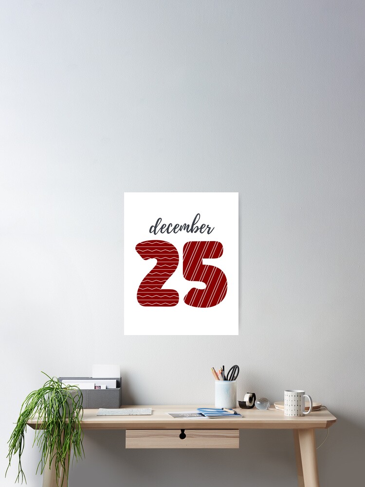 Thumbnail 1 of 3, Poster, December 25 - The Heart of Christmas designed and sold by InkandInsight.