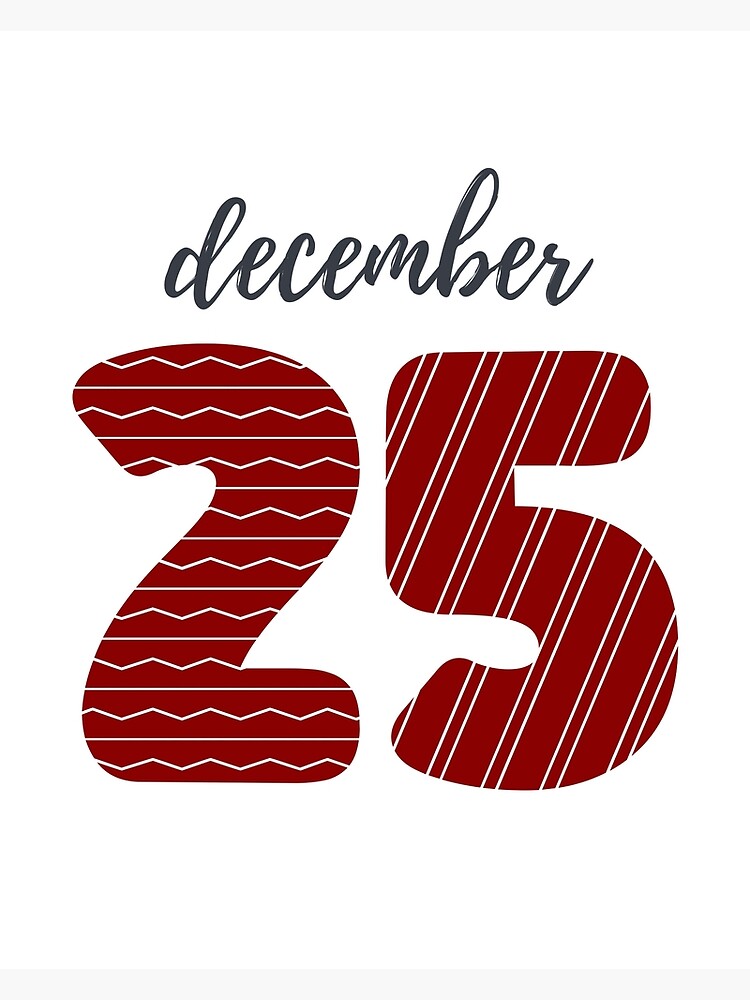 Thumbnail 3 of 3, Poster, December 25 - The Heart of Christmas designed and sold by InkandInsight.