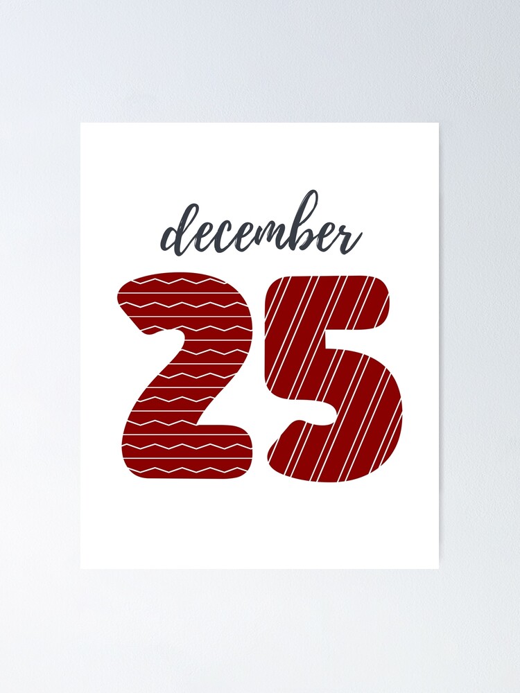 Thumbnail 2 of 3, Poster, December 25 - The Heart of Christmas designed and sold by InkandInsight.