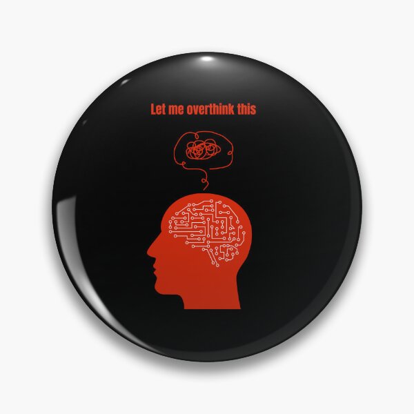 Item preview, Copy of Let Me Overthink This in Red on Dark background designed and sold by VintageArtByIda.