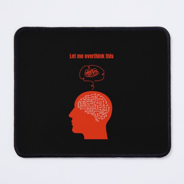 Item preview, Copy of Let Me Overthink This in Red on Dark background designed and sold by VintageArtByIda.