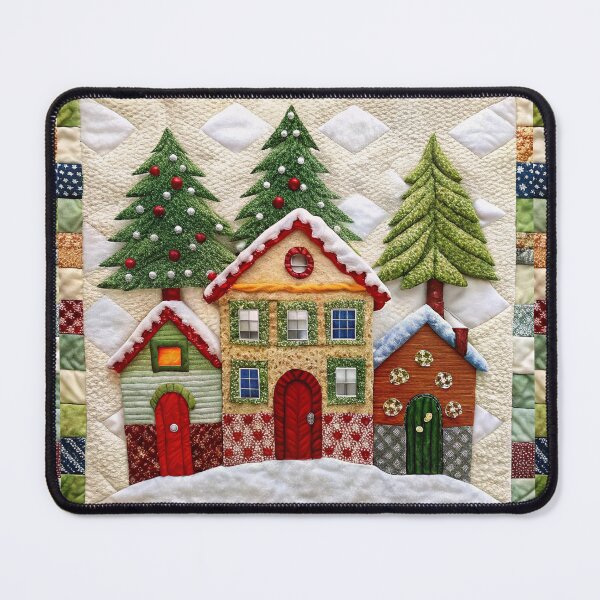 Item preview, Patchwork Christmas House 7 designed and sold by UniqVibe.