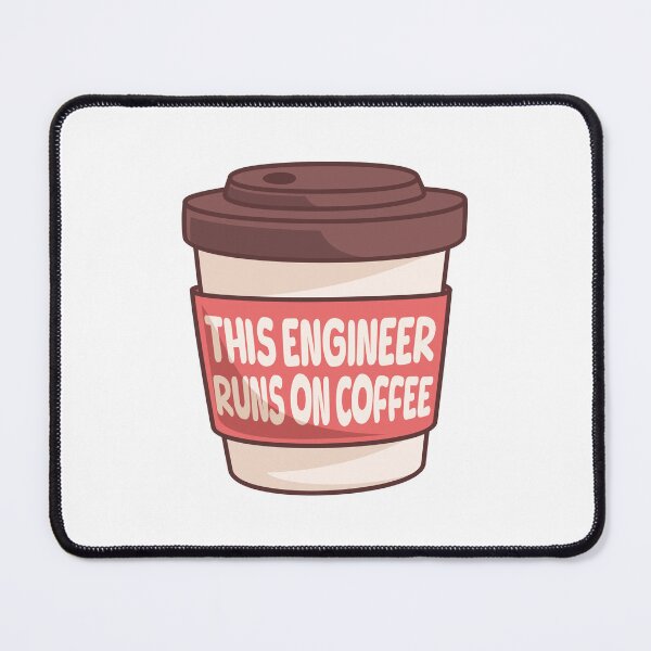 Item preview, This Engineer Runs On Coffee! Funny Engineer Coffee Pun designed and sold by PMCreative.