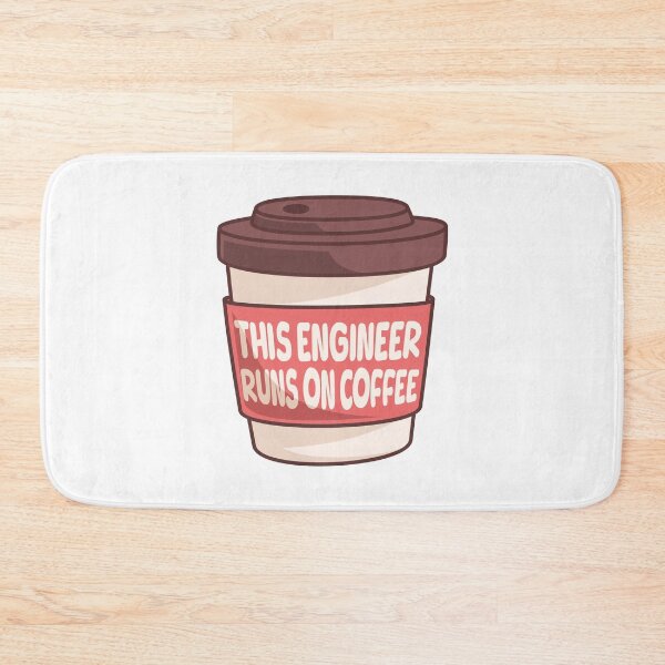 Item preview, This Engineer Runs On Coffee! Funny Engineer Coffee Pun designed and sold by PMCreative.