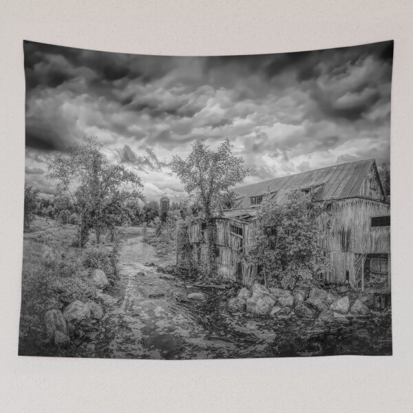 Item preview, Old Crumbling Mill at Balaclava, Ontario BW designed and sold by jrtwynam.