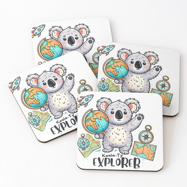 Item preview, Adventurous Koala Holding Globe and Maps designed and sold by Koalangel.