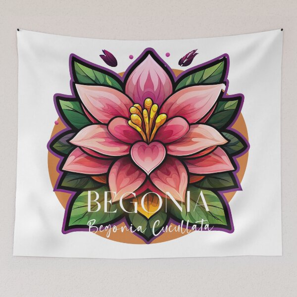 Item preview, Sticker T-Shirt Design Flowers: BEGONIA designed and sold by ForeverPrintsOK.