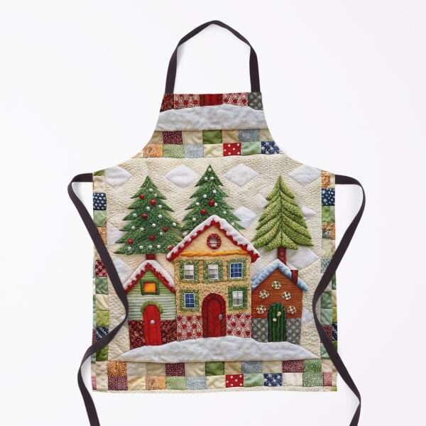 Item preview, Patchwork Christmas House 7 designed and sold by UniqVibe.