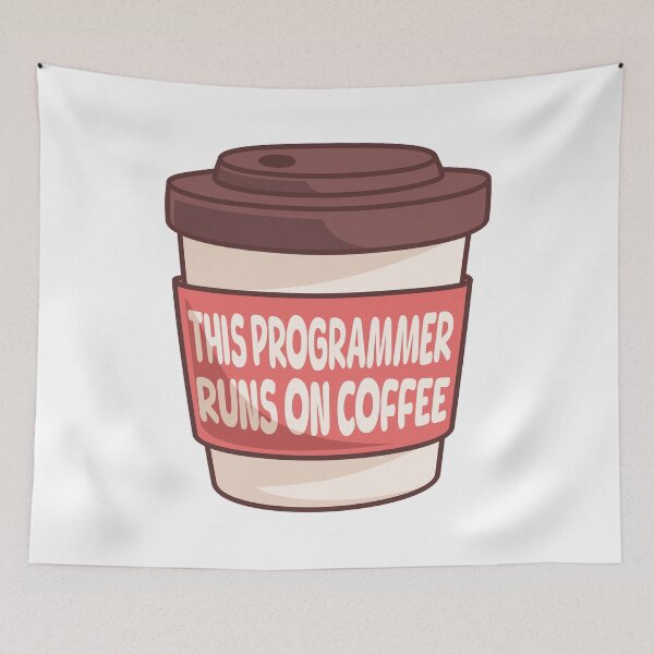 Item preview, This Programmer Runs On Coffee! Computer Science Coffee Pun designed and sold by PMCreative.