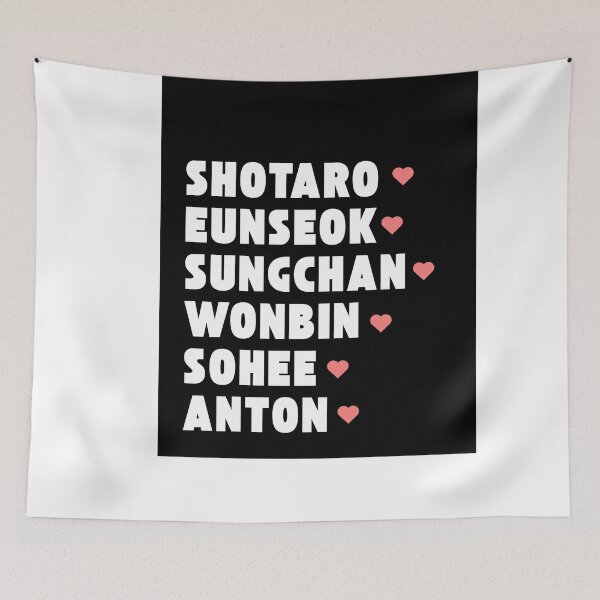 Item preview, RIIZE with Member Names Kpop Group Design BLACK designed and sold by AJUNICE STUDIO.
