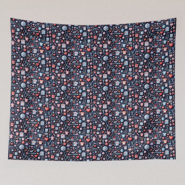 Item preview, A compassionate 3D pattern background showcasing nursing elements like stethoscopes and medical symbols, ideal for healthcare marketing and educational materials. designed and sold by AlwaysHome.