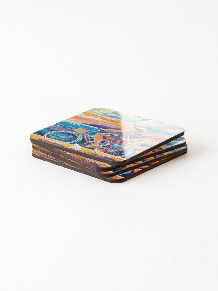 Thumbnail 4 of 5, Coasters (Set of 4), GOOD DAY FOR A RIDE designed and sold by randynash.