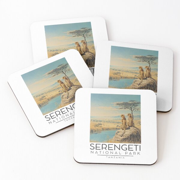 Item preview, A Vintage Illustration of Serengeti National Park - Tanzania  designed and sold by GoodOldVintage.