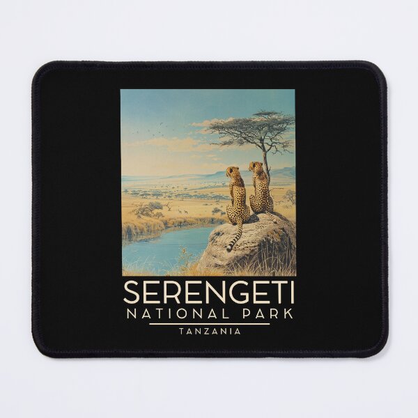 Item preview, A Vintage Illustration of Serengeti National Park - Tanzania designed and sold by GoodOldVintage.