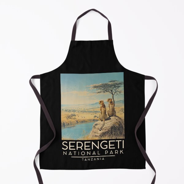 Item preview, A Vintage Illustration of Serengeti National Park - Tanzania  designed and sold by GoodOldVintage.