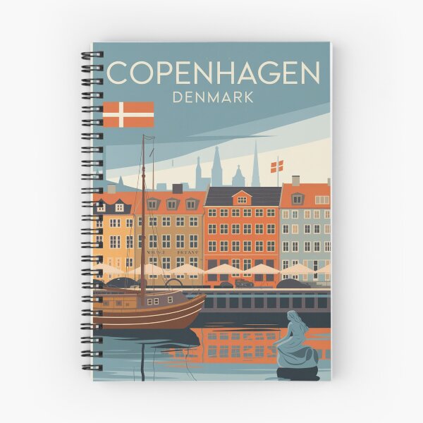 Item preview, Coppenhagen Vintage Travel Poster designed and sold by TravelerRat.