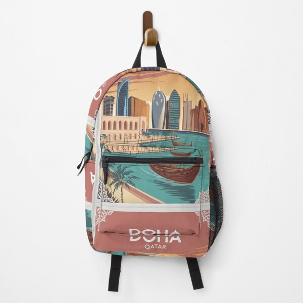 Item preview, Póster de viaje vintage de Doha designed and sold by TravelerRat.