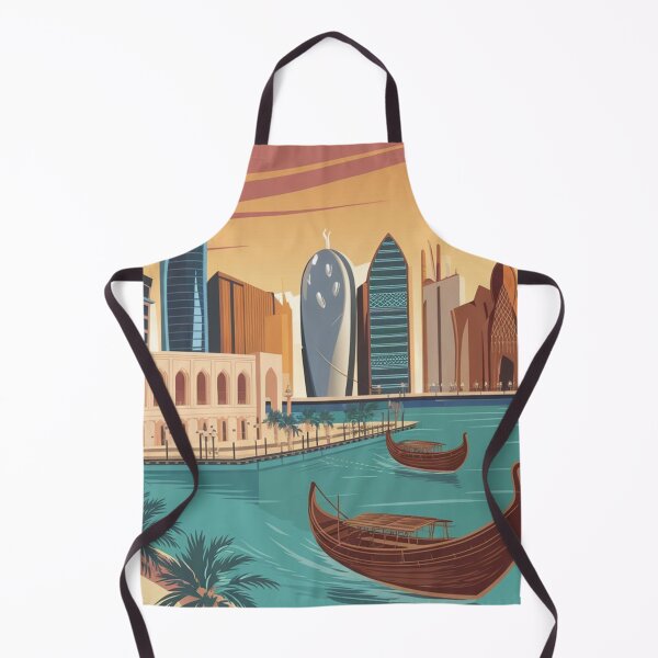 Item preview, Doha Vintage Travel Poster designed and sold by TravelerRat.